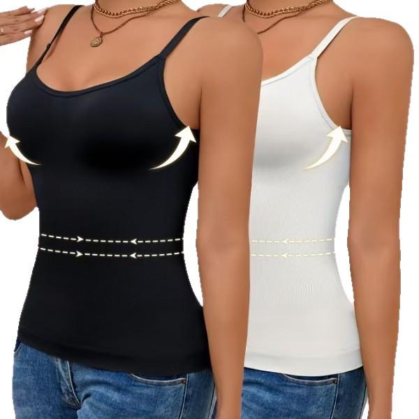 Grenzüberschreitendes Tanktop mit langen Spaghettiträgern und integrierten Polstern