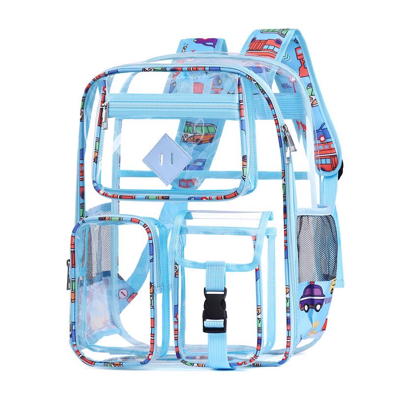 Large Capacity Transparent PVC Backpack for Students