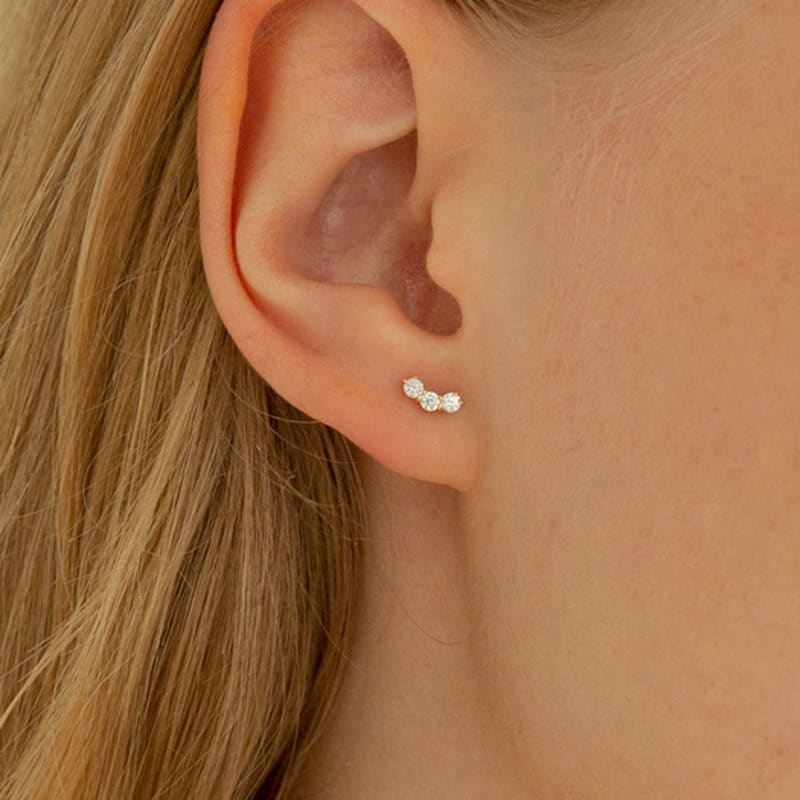 LUNNE 14k Triple Q Piercing (14k Gold) #L05