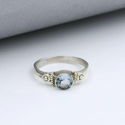 Blue Topaz Gemstone Ring, Handmade Designer Ring, Statement Ring, Women Ring, Gift For Her, Silver Jewelry