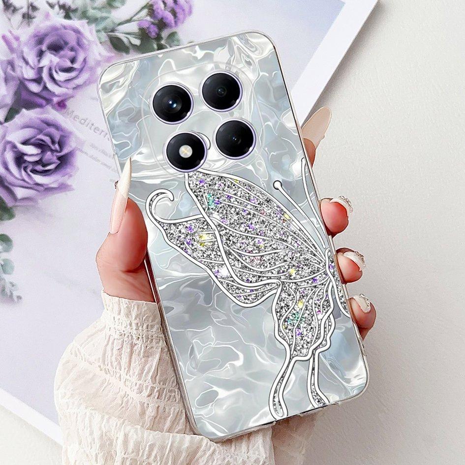 For Xiaomi Redmi Note 14 Pro Plus Case Cute Strawberry Love Heart Soft Silicone Clear Cover For Redmi Note 14 Pro 5G Global Etui