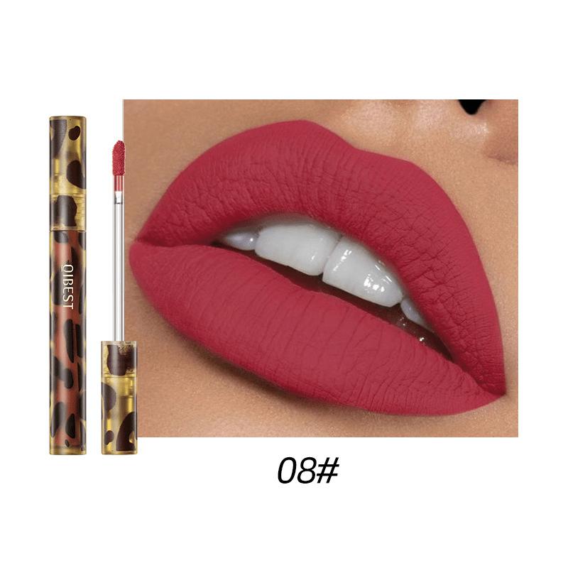 Matte Velvet Misted Leopard Lip Glaze Is Easy To Apply Color, Does Not Stain The Cup, Does Not Fade