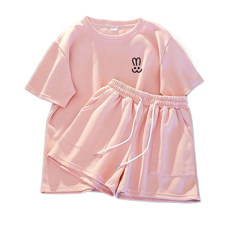 2024 Women's Plus Size Summer Sports Set: Short Sleeve Top & Loose Shorts Casual Two-Piece