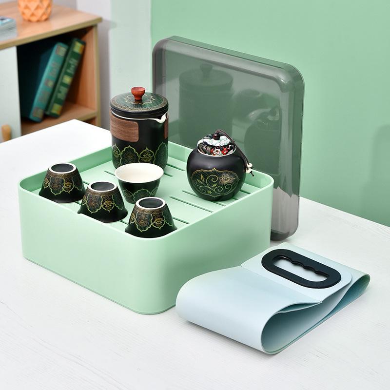 High-end Travel Tea Set, Portable Cup, Full Set of Storage Gift Box, Business Souvenir