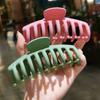 Women Resin Big Hair  Claw  Clips Non-slip Shower Clip Strong Metal Spring Hairpin Back Head Clip