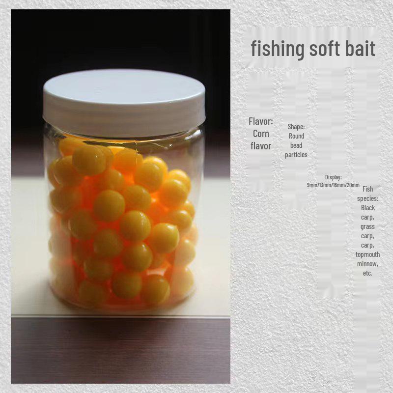 

Плавающая бусина рыболовная приманка с сильным ароматом для дикой рыбы 13MM (50 beads/bottle, 50g)