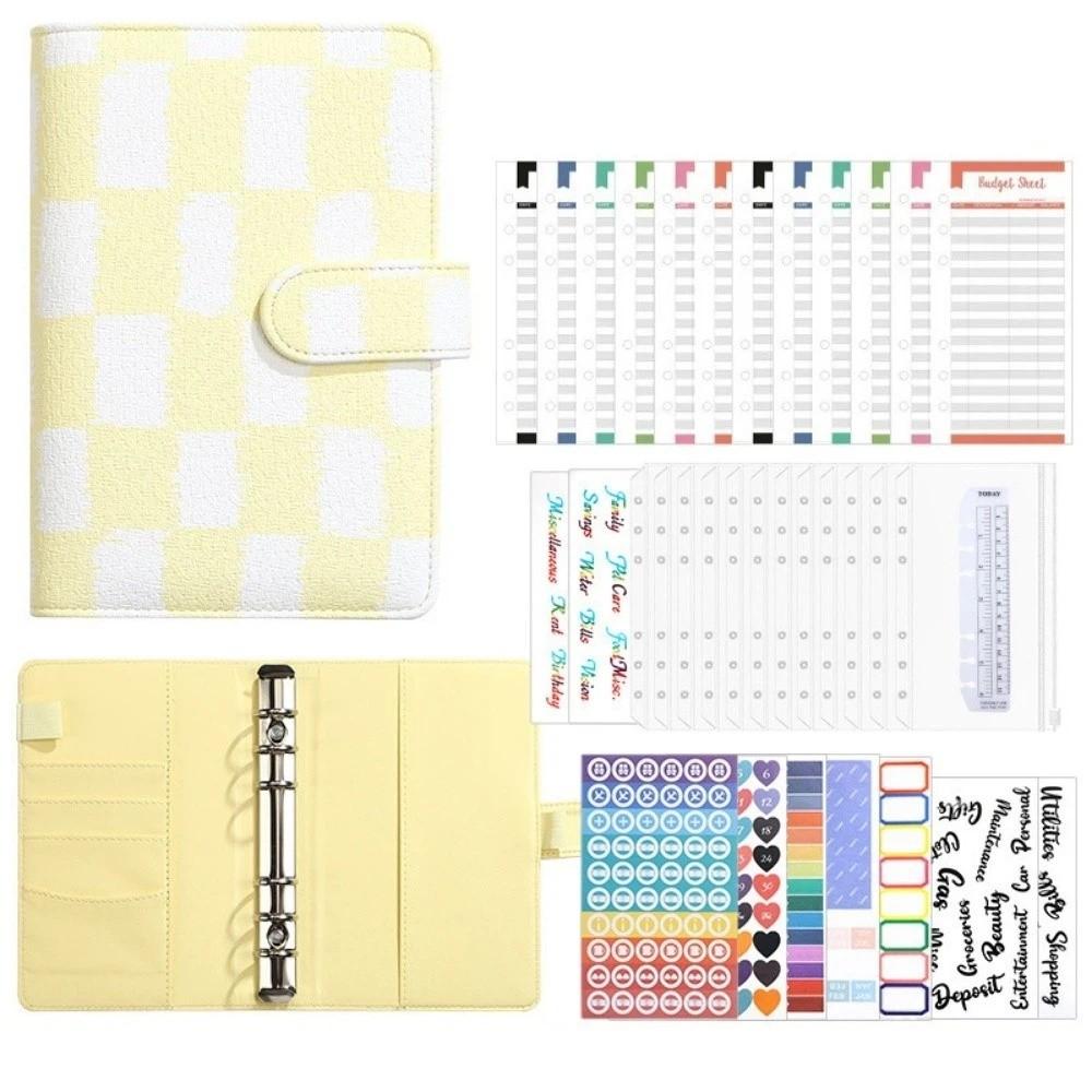 PU Leather Money Saving Binder A6 Budget Binder with Cash Envelope  Money Saving Challenge