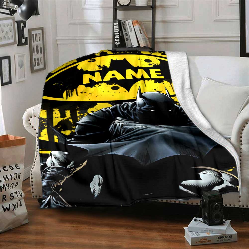 Warner (17) Customize Text Blanket Cozy Personalized Blanket Soft Warm Cozy Versatile for Living Room Office Couch Seaside Ideal for All Seasons