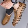Fashion Stylish Mens Casual Leather Loafers Comfy Male Casual Shoes Handmade Moccasins Classic Walking Sneakers Outdoor Tooling Footwear