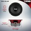 DS18 PRO-X6.4M Loudspeaker - 6.5", Mid-Range, Red Aluminum Bullet, 500W Max, RMS, 4 Ohms