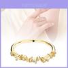 Elegant 18k Gold Plated Geometric Zircon Ring For Women Stunning Engagement Jewelry