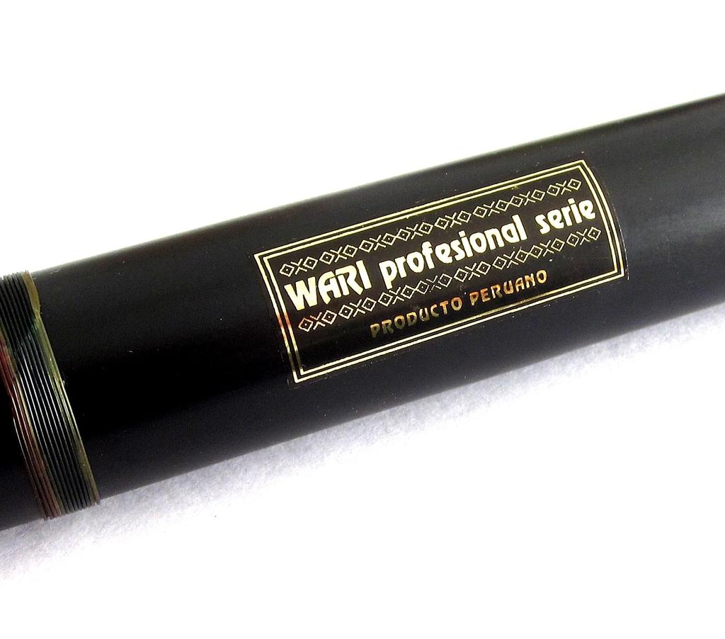 [WARI QUENA PRO BLACK] Wari Profesionální Quena G-trubka, Černá, Vyrobeno ze dřeva