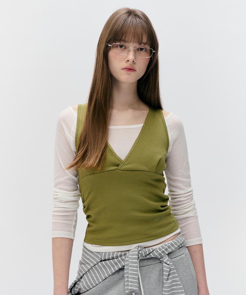 ROLAROLA Nubasic Layered Sleeveless Set Wh+Ol
