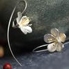 925 Silver Flower Long Tassel Earrings Elegant Thai Jewelry For Women