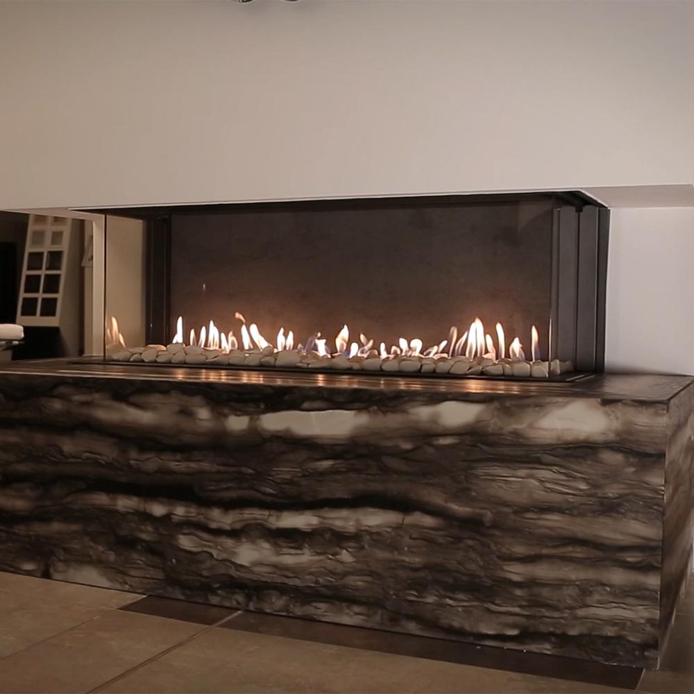 Plynový krb KRATKI LEO 100 trojsklo zemní plyn FI 100/150 8,3 kW