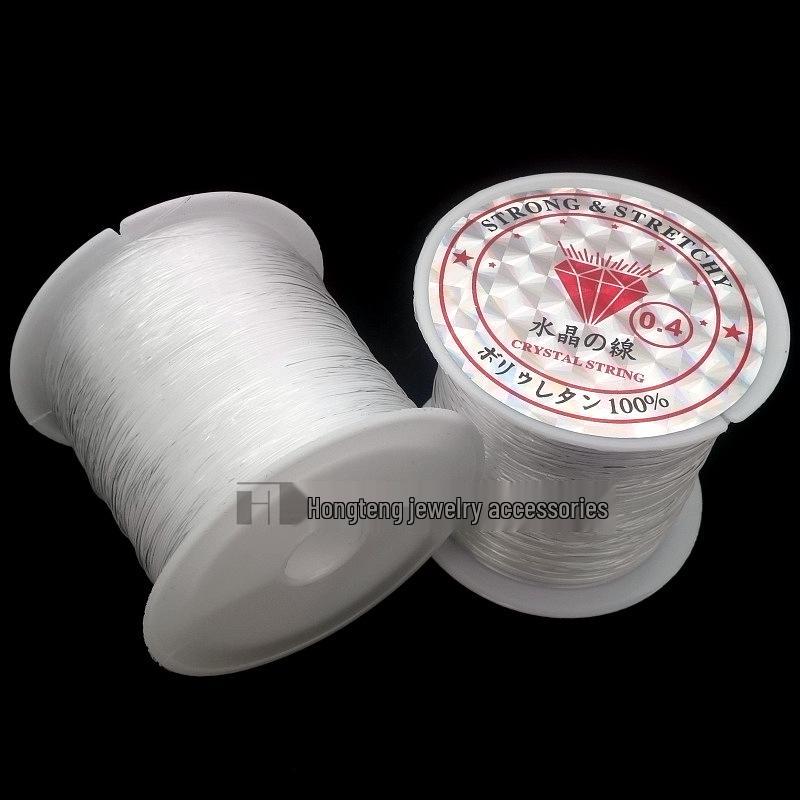 0,4 mm Przezroczysta Kryształowa Żyłka Wędkarska, Nierozciągliwa, 40 m/rolka do DIY Koralikowania Biżuterii