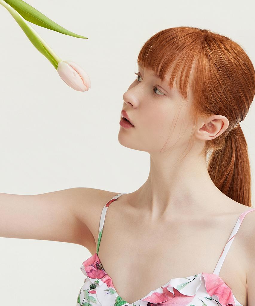 Ageunel Flora Monokini_Peach