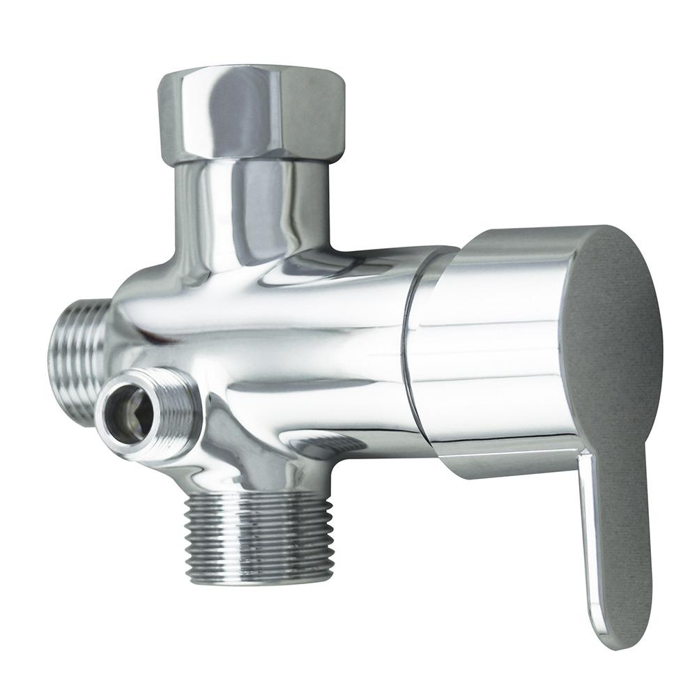 High Quality Usa Standard Shower Shattaf Bidet Brass Tee Adapter Hot and Cold Water Mixing Valve (silver,Hot and Cold Water Mixing Valve)