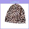 Knit Fashion Hat With Leopard Print Design Suitable For Daily Cold Seasons