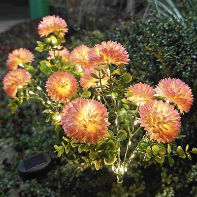 Fleurs lumineuses LED Chrysanthème Solaire pour Décoration de Jardin