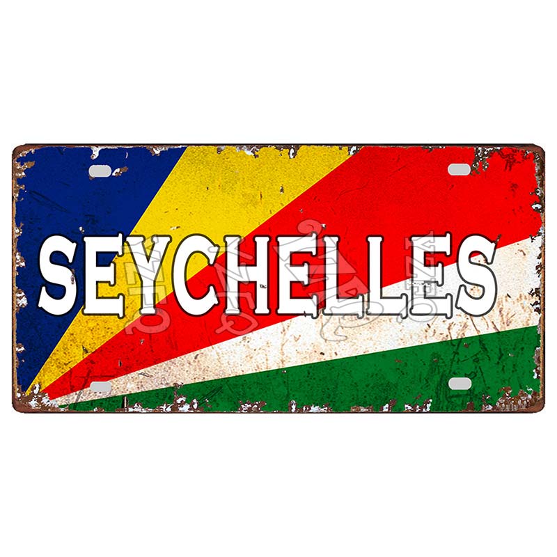 

Seychelle City Tin Plate Travel Souvenir Vintage Metal Sign Wall Decor For Shop Home Bar Club Poster Customizable DC-1096B 15x30cm(5.9x7.8inch)
