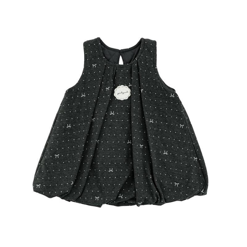 YOYO Girls  Winter Polka Dot Sleeveless Pinafore Dress 120 cm
