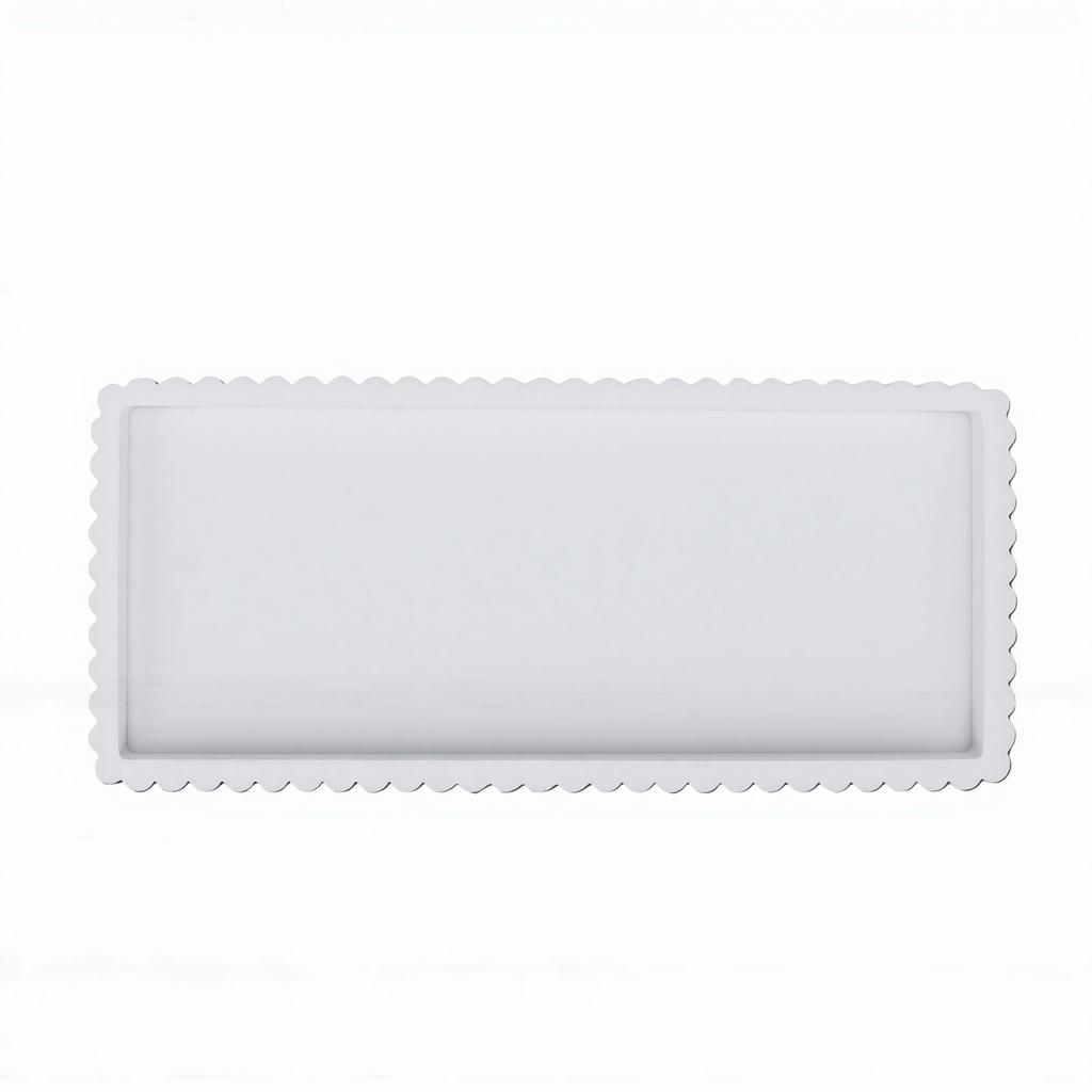 Bathroom Vanity Tray Marble Pattern Water Proof Silicone Rectangle Countertop Organizer Tray for Kitchen Bedroom White