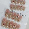 Ongles à Presser Moyens Stiletto Paillettes Faux Ongles Press-ons avec Design Réutilisables Acrylique Faux Ongle Couverture Complète Ongle à Coller Ongle à Coller pour Femmes