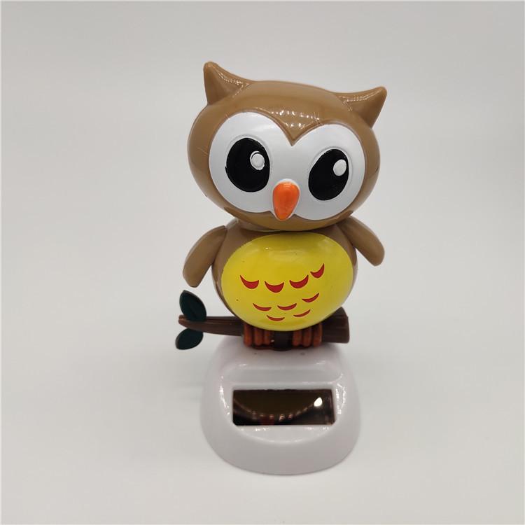 

1Piece Creative Playful Solar Owl Swinging Doll Dancing Swinging Animated Bobbleheads Ornament Plaything Kids Desktop Car Dashboard Decoration