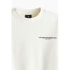 H M Loose Fit Print sweatsHirt wHite Los Angeles