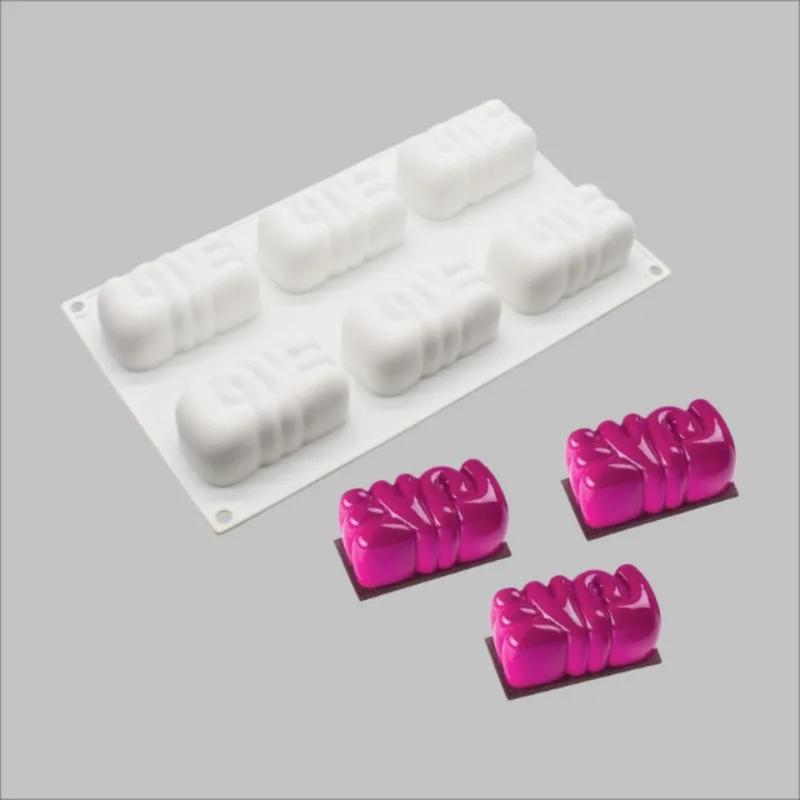 LÁSKA 3D písmeno silikonová forma, DIY mýdlo hlína nástroj forma