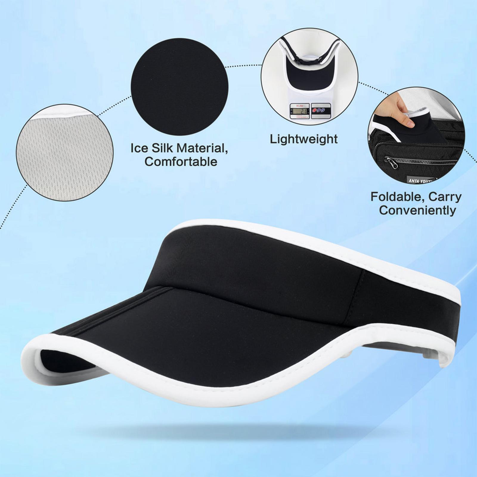 

Унисекс Кепка, Спортивная Кепка от Солнца для Бега, Однотонная Кепка с Открытым Верхом One Size чёрный