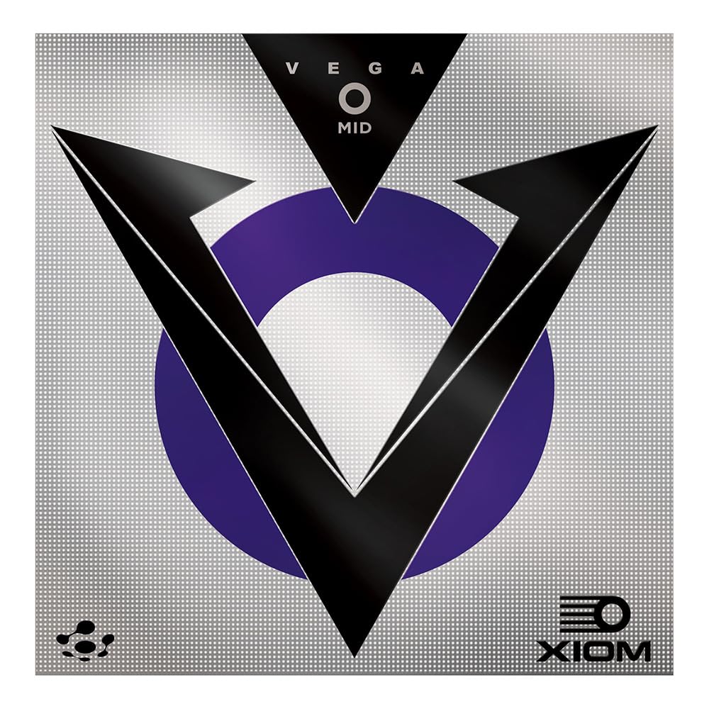 XIOM Vega O Mid Inner Soft Balanced Table Tennis Size Rubber, Black, 2.1 (850051)