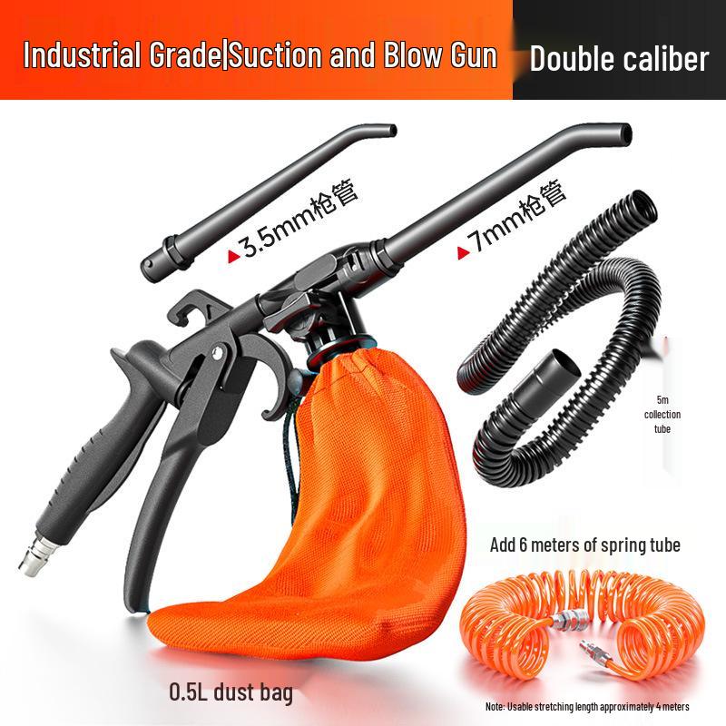Dual-Purpose Pneumatic Vacuum and Blow Gun Air Pump Cleaner