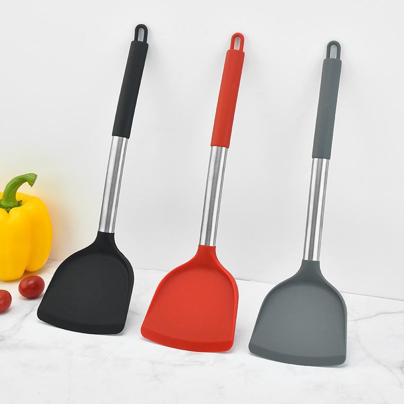 Lebensmittelechte Antihaft-Pfannenspezifische Haushalts-Hochtemperatur-beständige Wok-Spatel