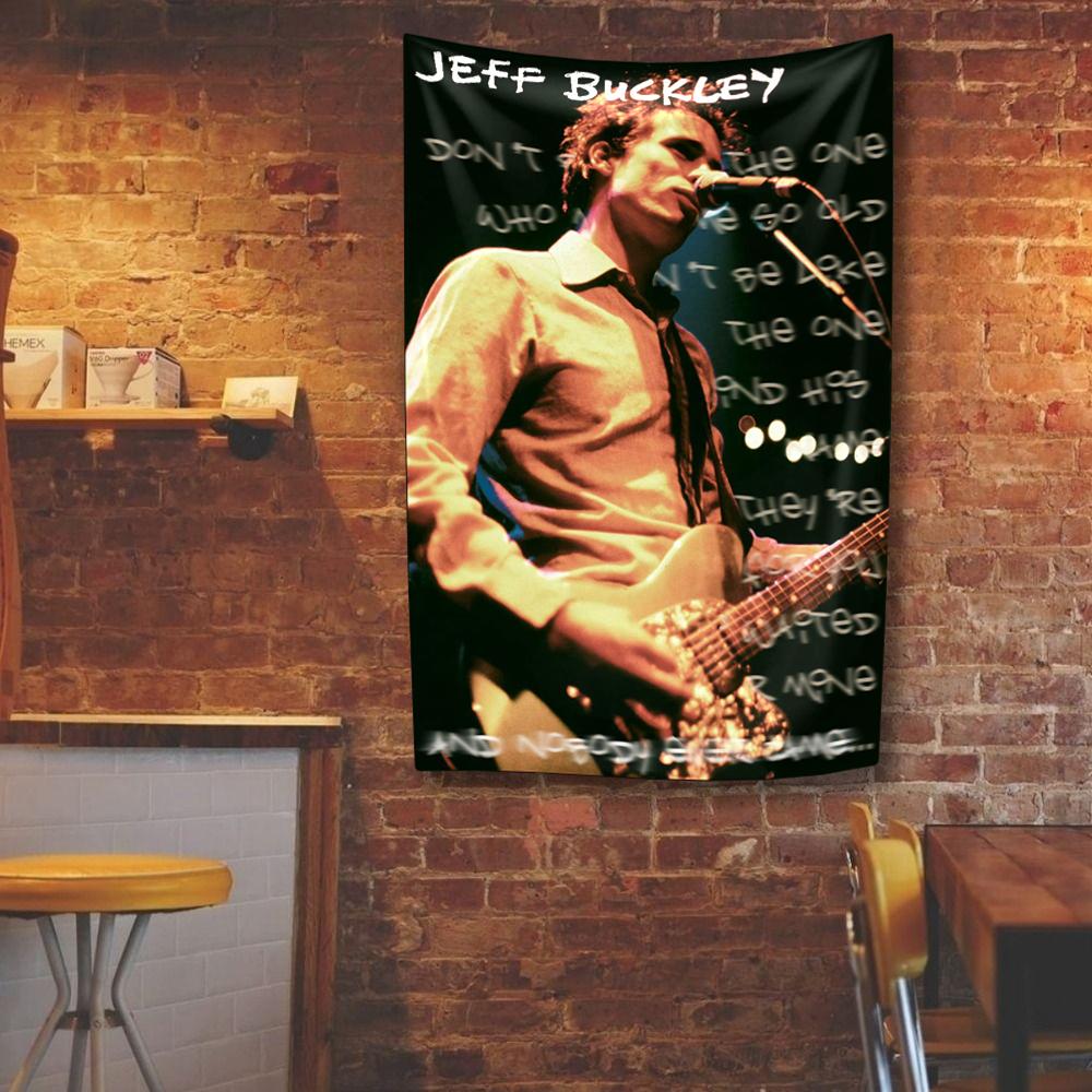 J-Jeff B-Buckley Singer Flag Classic Movie Tapestry Fancy Wall Hanging Background For Living Room Bar Decor Room Wall Banner
