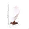 Necklace Display Bust Jewelry Holder Home Decor Wooden Base Elegant for Women Pendant Chain Stand