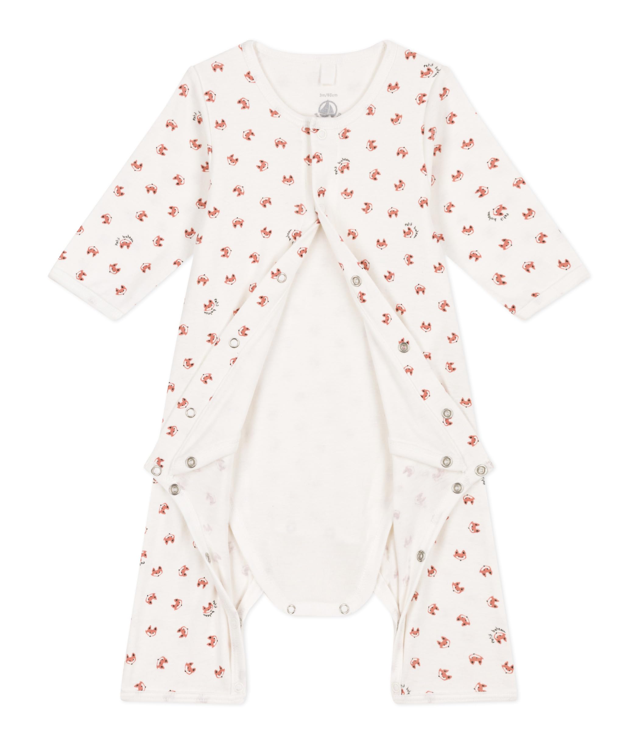 

Bodyjama A087E 3 months 60cm [Petit Bateau] Off-white/Multi