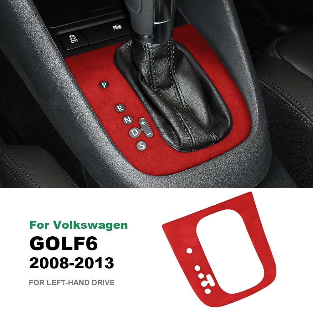 Italy Super Suede Car Gear Shift Panel Cover LHD RHD Sticker for Volkswagen VW Golf 6 GTI R MK6 2008-2013 Trim Auto Accessories