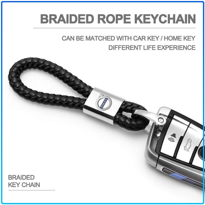 Car Key Chain Key Ring Key Lanyard Car Emblem Accessories For Volvo XC60 XC90 S60 S80 S40 V40 V60 V70 V50 XC70