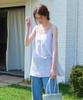 AVA MOLLI Sheer Jacquard Sleeveless Top (Lavender)