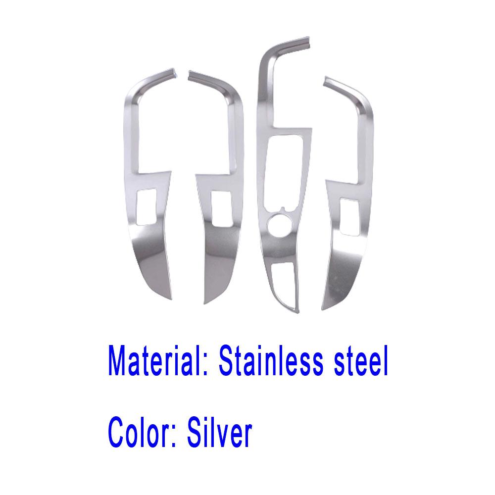 For BMW X5 Xdrive G05      Window Glass Lift Button Switch Panel Cover Decoration Auto Interior Accessories Steel Silver