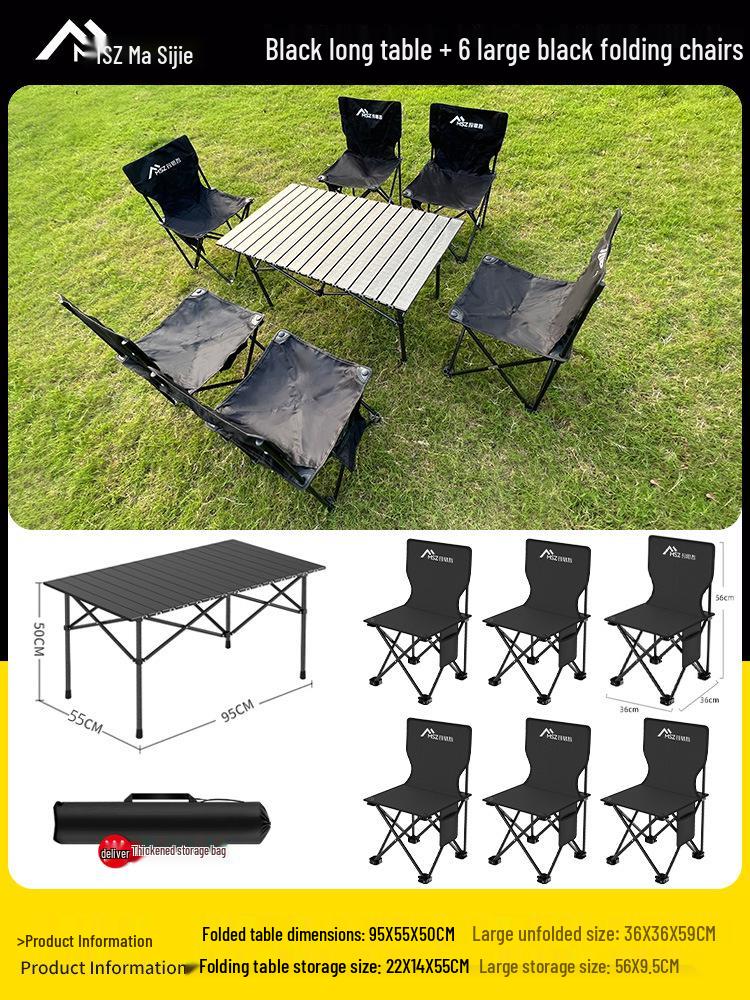 Portable Folding Picnic Table & Chair Set for Camping & Barbecue