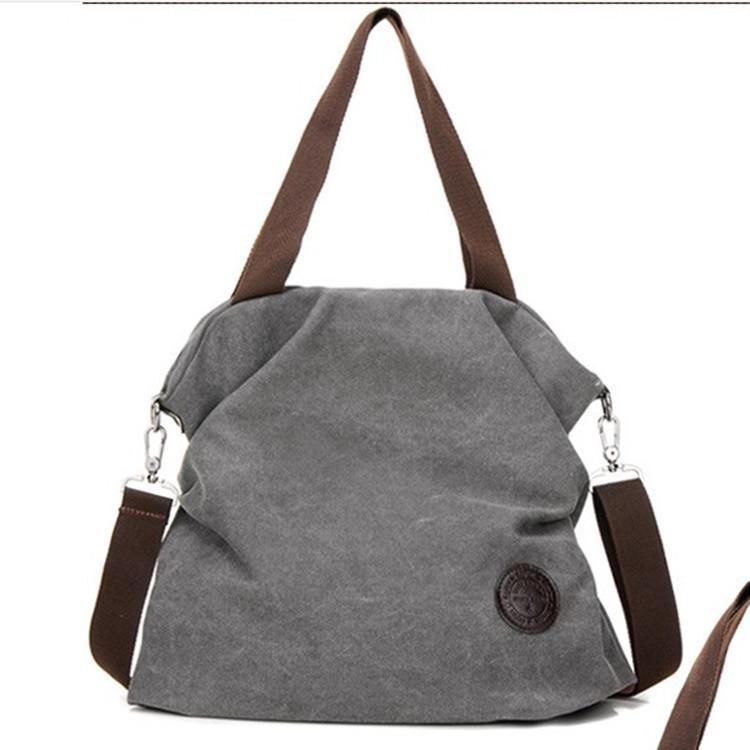 2023 Trendige Schulterhandtasche aus Canvas für Damen im koreanischen Stil – lässig, groß, schlicht und modisch.