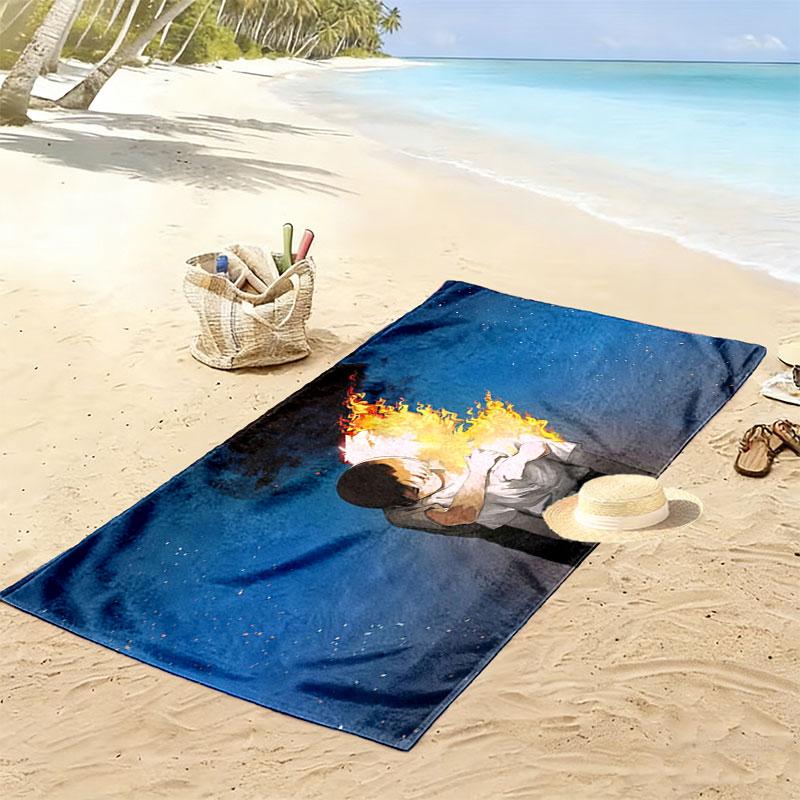 The Summer Hikaru Died Print Beach Towel, Large Soft Quick Dry Towel for Beach Camping Swimming