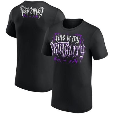 Herren Schwarzes Rhea Ripley This Is My Brutality T-Shirt