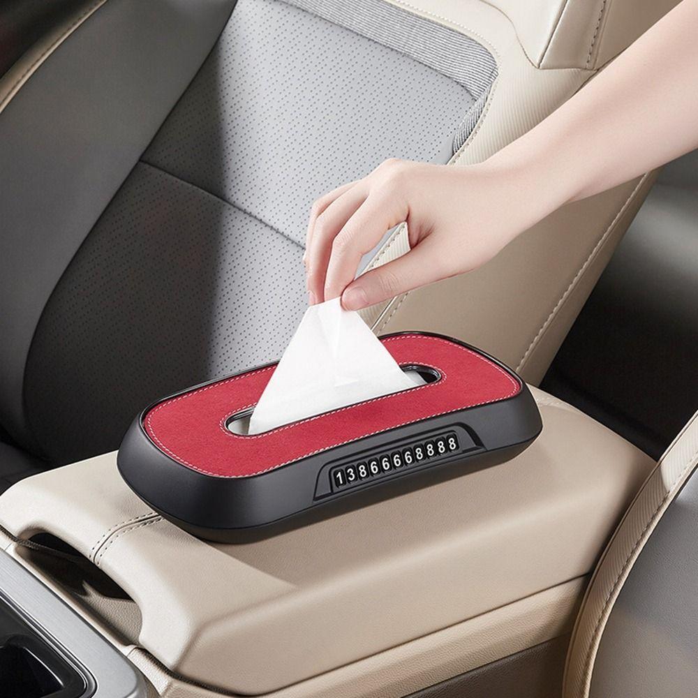 

Practical Car Tissue Box Simple Sun Visor Organizer Multifunctional Backseat Napkin Holder for Car бежевый