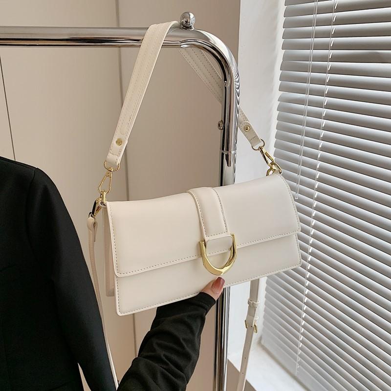 

Premium texture bag women s new fashion niche single shoulder underarm bag crossbody small square bag белый