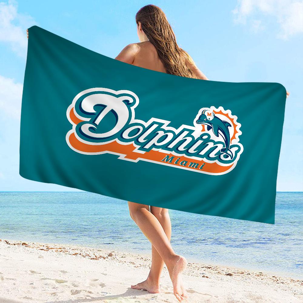 M-Miami D-Dolphins Towel Microfiber Beach Towel Absorbent Quick Dry Soft Yoga Swimming Resort Mountain Climbing Towel