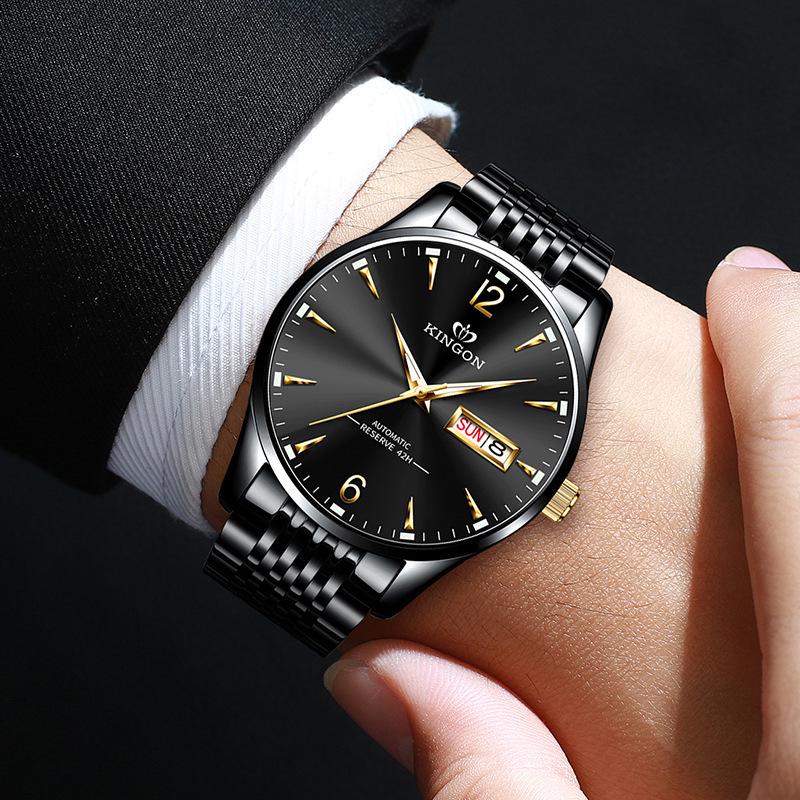 Men's Swiss Automatic Mechanical Business Watch – Simple, Luminous, Waterproof.